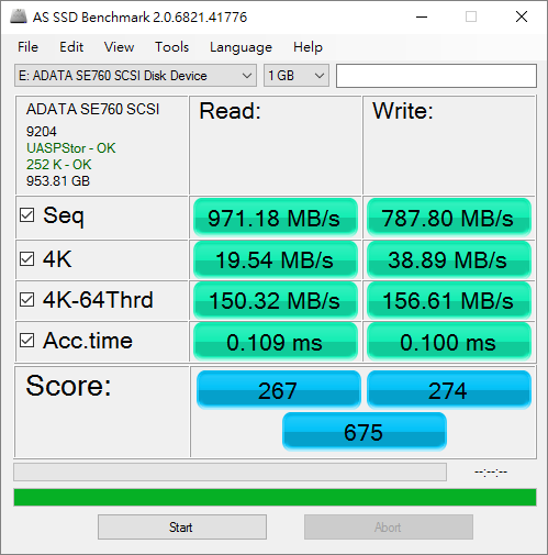 ADATA SE760 USB 3.2 Gen2 SSD