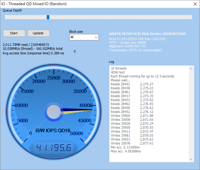 ADATA SE760 USB 3.2 Gen2 SSD