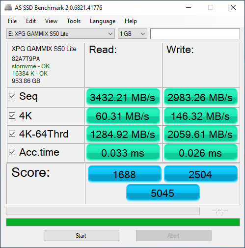 主流级 Gen 4 SSD 来了 !! ADATA XPG GAMMIX S50 Lite 1TB SSD(9)