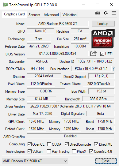 2.7 Slot、三风扇极致散热 ASRock Radeon RX 5600 XT Phantom Gaming(18)