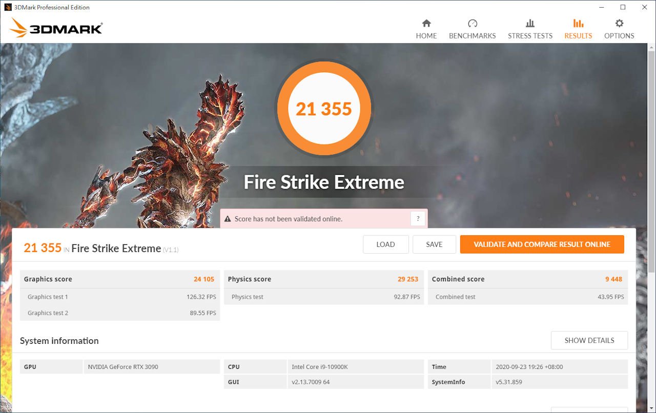 ASUS TUF RTX 3090 O24G GAMING显示卡