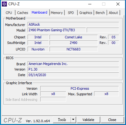 ASROCK Z490 Phantom Gaming-ITXTB