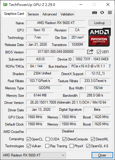 极致散热、11 + 3 相供电 ASUS ROG Strix RX 5600 XT O6G Gaming(11)