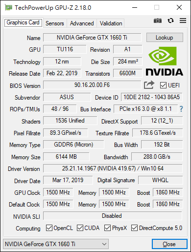 STRIX 1660TI