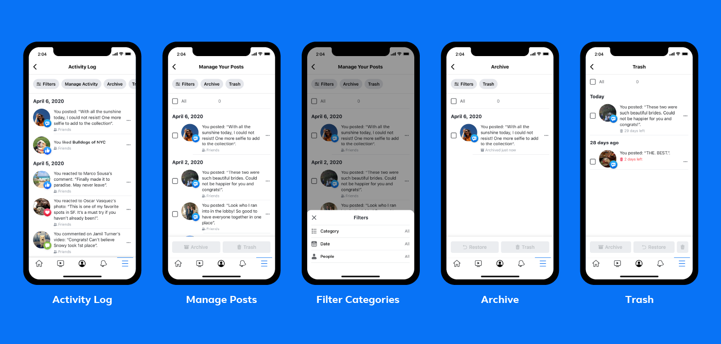 Facebook 推出「管理动态」工具，将旧记忆好好删走/封存！(1)