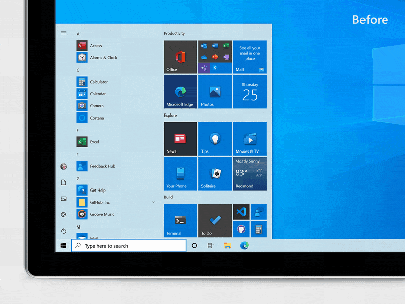 微软释出新的 Windows 10 开始设计，风格简化找 App 更容易！(1)