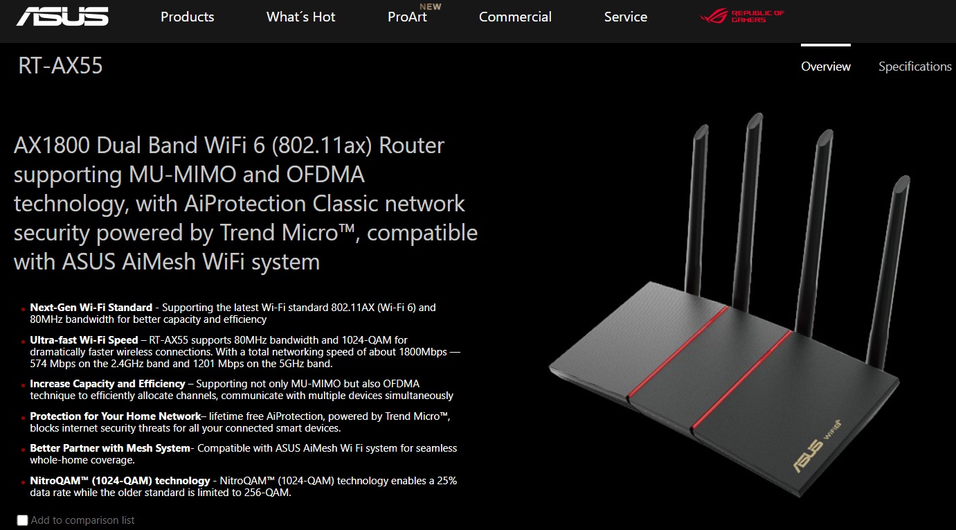 Asus 发布入门级 Wi-Fi 6 路由器 AX55(2)