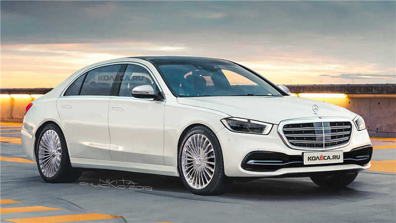 全新 Benz S Class 渲染图，隐藏式的把手(2)