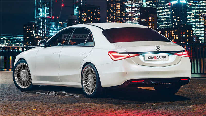 全新 Benz S Class 渲染图，隐藏式的把手(1)