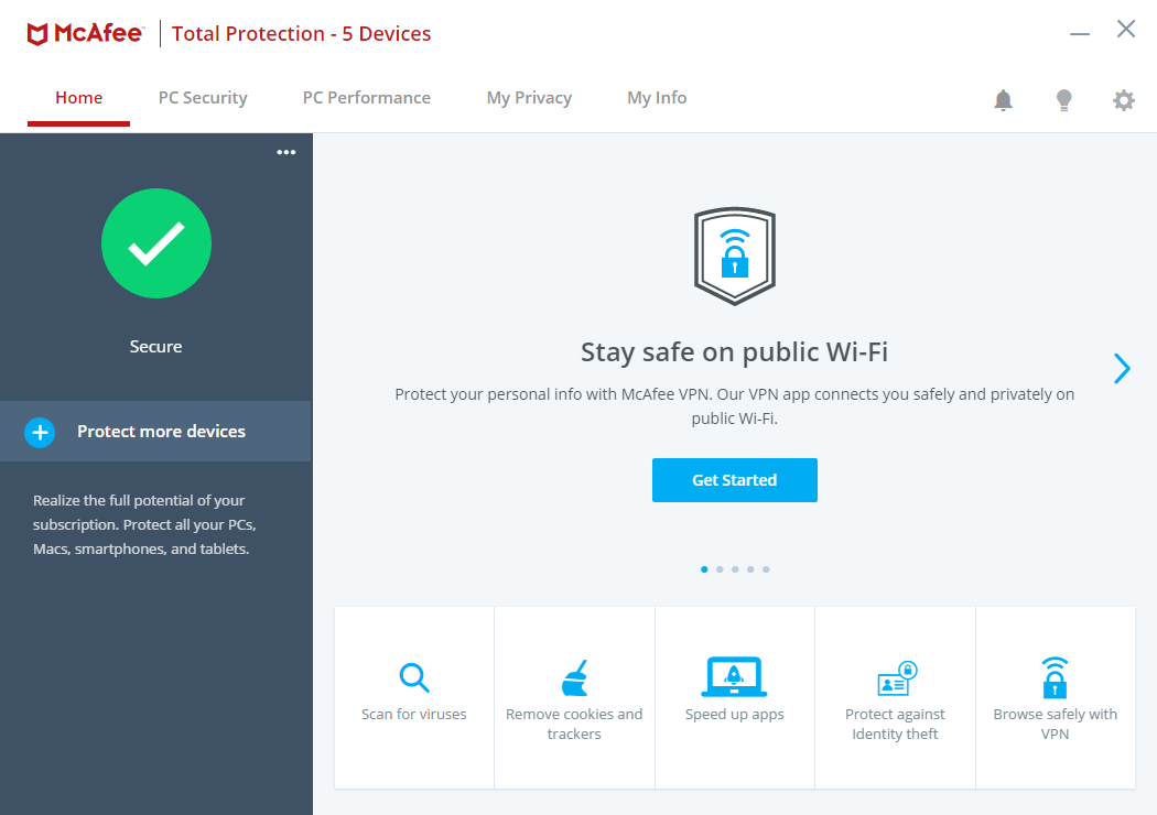 PC、手机、全方位防护 McAfee Total Protection 安全防护软件