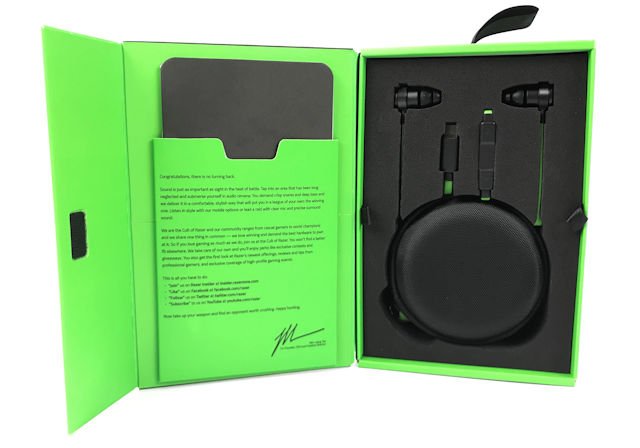 10mm 单元呈现无失真低音 Razer Hammerhead USB-C 耳机