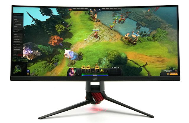 21:9、UWQHD 解析度  ASUS ROG Strix XG35V 35＂ 电竞显示器
