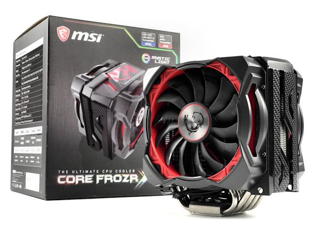 支援 MSI Mystic Light 同步 MSI CORE FROZR XL CPU 散热器