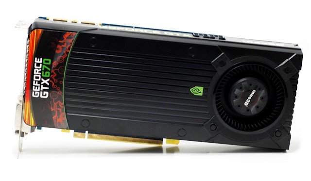 1344 CUDA Cores NVIDIA GeForce GTX 670绘图卡
