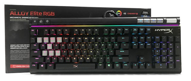 悬浮轴 + 炫彩灯条强化 RGB 光效 HyperX Alloy Elite RGB 电竞键盘