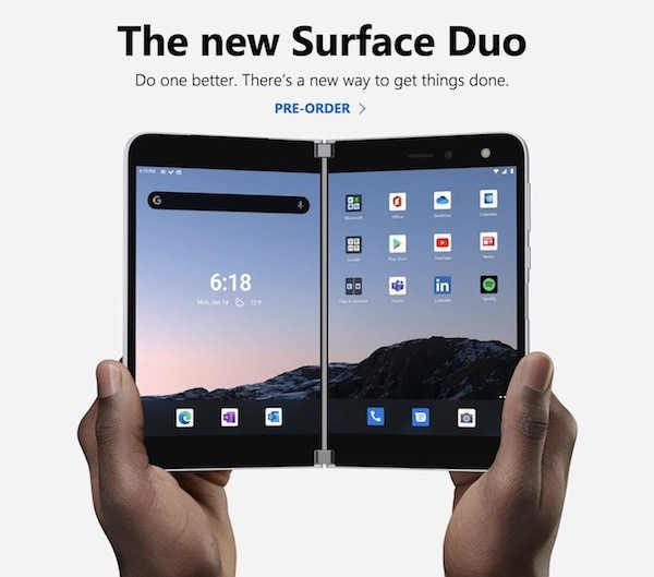 微软 Surface Duo 摺机确定 9.10 登场！双萤幕支援 360 度对摺(2)