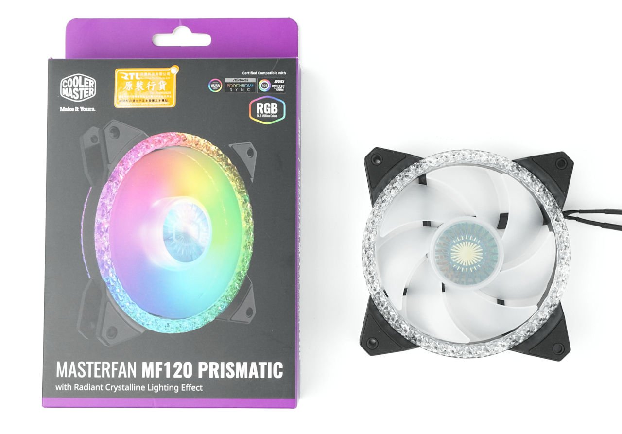水晶钻闪、ARGB 三环 Cooler Master MF120 Prismatic 散热风扇(1)