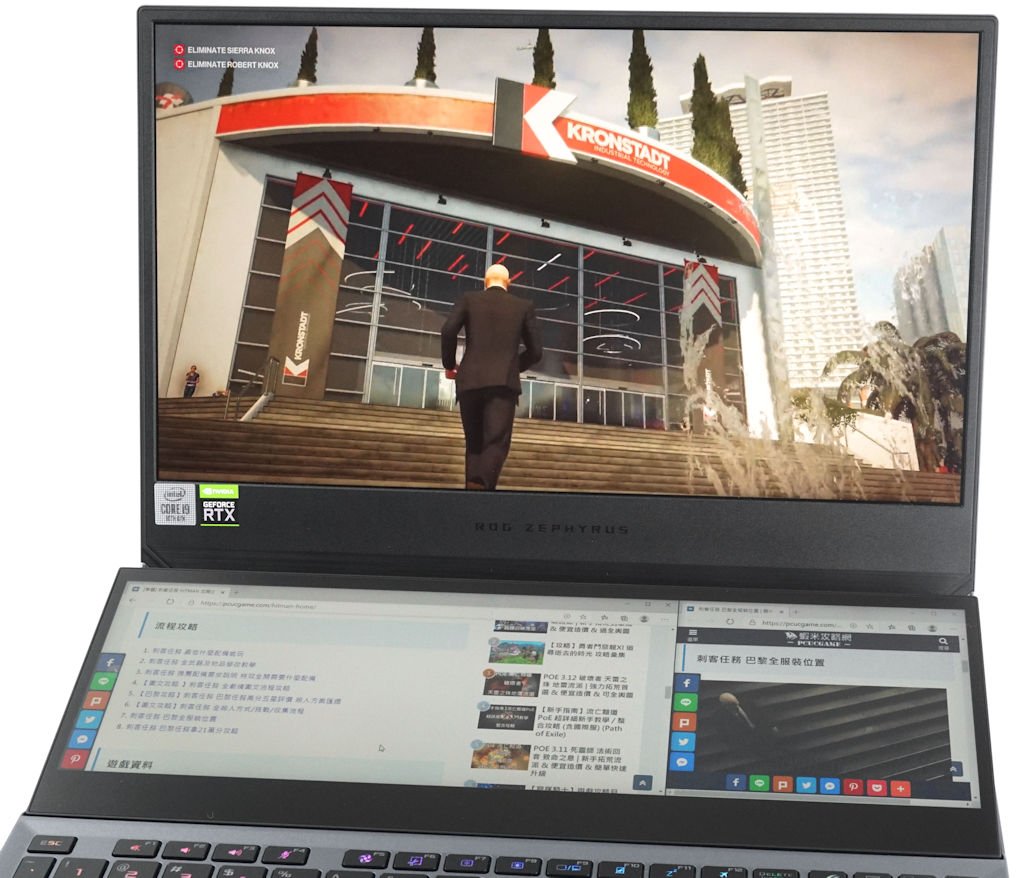 超屈机、双萤幕设计 ASUS ROG Zephyrus Duo 15 GX550 开箱评测(14)