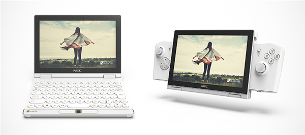 NEC 展出可翻转萤幕装上摇桿的 Lavie Mini 游戏笔电(1)