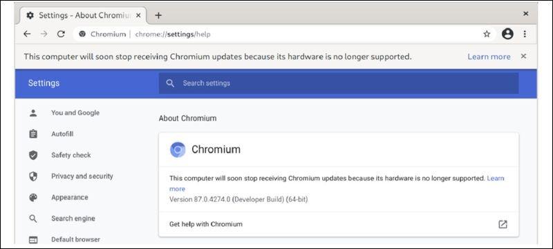 Chrome 89 将停止支援 SSE3 指令集，Pentium 4、Athlon 64 等旧型处理器均遭淘汰
