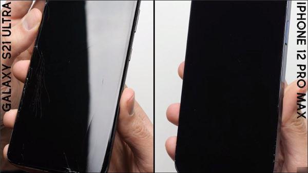 iPhone 12 Pro Max 对决三星 Galaxy S21 Ultra 跌落测试，究竟谁更耐摔？(11)