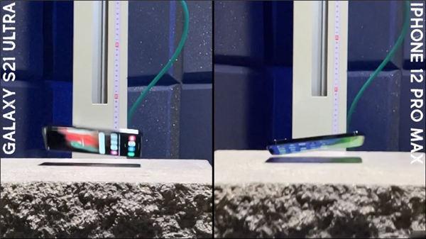 iPhone 12 Pro Max 对决三星 Galaxy S21 Ultra 跌落测试，究竟谁更耐摔？(9)