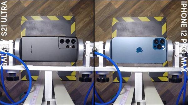 iPhone 12 Pro Max 对决三星 Galaxy S21 Ultra 跌落测试，究竟谁更耐摔？(8)