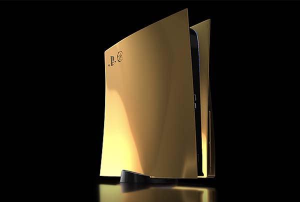 【败家必选】英国奢侈品牌推 24K 金 PS5 主机！白色外壳全变成黄金