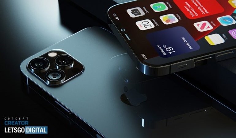 外媒分享 iPhone 12s Pro（iPhone 13）概念图，无充电孔、萤幕下指纹辨识设计(1)