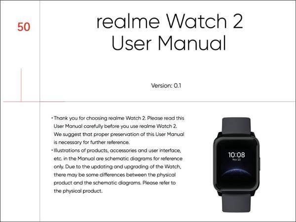 realme Watch 2 智慧手錶通过 FCC 认证，外观、规格提前曝光！电池容量增加、续航翻倍