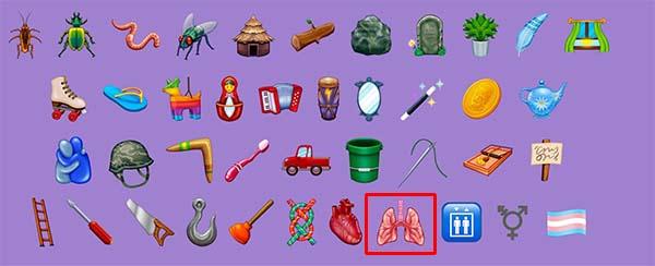 统一码联盟公开 117 个全新 emoji 肺部器官上榜(1)