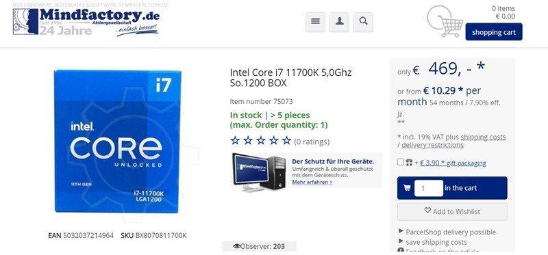 Intel 官方确认，第 11 代 Rocket Lake-S 桌上型处理器将开卖