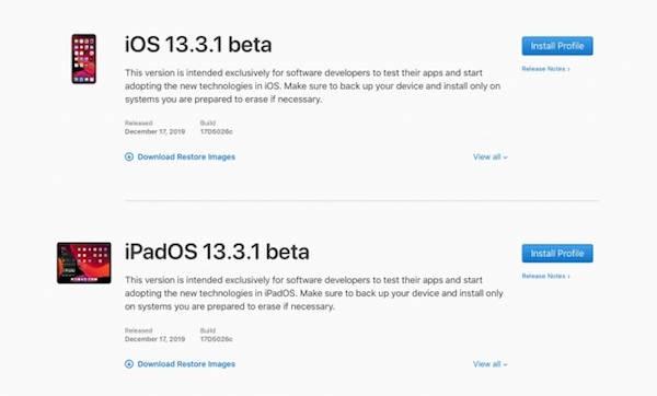 苹果向开发者推 iOS 13.3.1 beta 1 集中修正系统问题(1)
