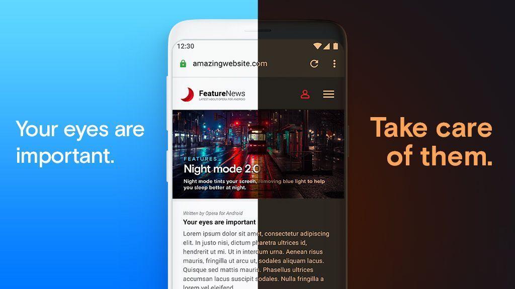 任何网站都合用 Android 版 Opera 新增秒变深色模式