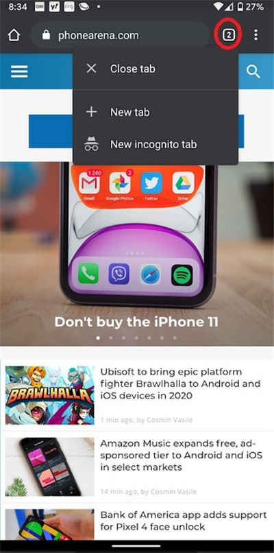 小更新 Android 版 Chrome 开关分页更方便(1)