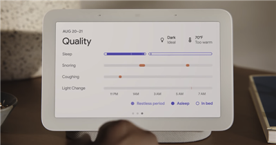 Google Nest Hub 2 代智慧显示器正式推出，加入 Soli 雷达睡眠追蹤机能