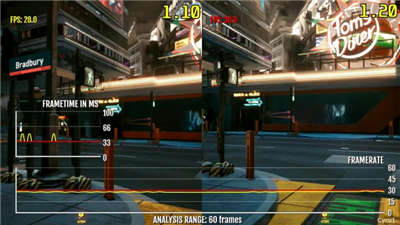 PS4《赛博朋克2077》1.2与1.1版帧数对比 有所改善(4)