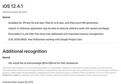 【无 JB 了】苹果发布 iOS 12.4.1 封杀低级越狱漏洞！