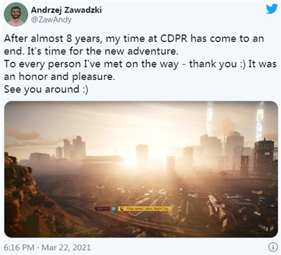 CDPR损失大将 《赛博朋克2077》首席游戏设计师离职(1)