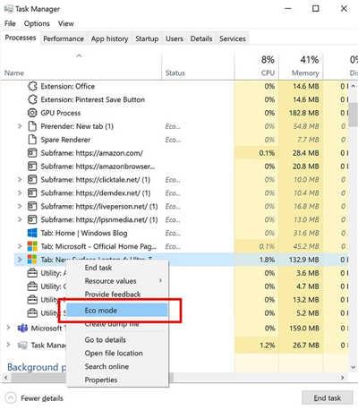 Windows 10 21H2 将对工作管理员进行大升级，减少电力消耗与资源佔用(1)