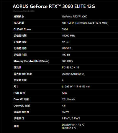 RTX3060也能有高性能表现！技嘉AORUS GeForce RTX3060 ELITE 12G 显示卡开箱评测(35)