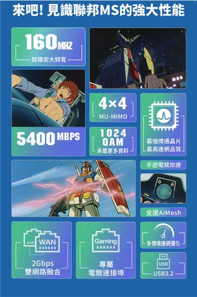 钢弹限量款 华硕 RT-AX82U 双频WiFi 6 无线电竞路由器开箱分享(1)