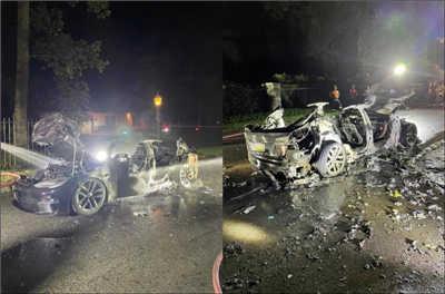 特斯拉 Model S Plaid 因不明原因爆炸起火