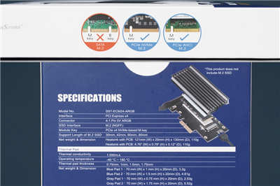 SilverStone ECM20 系列 M.2 扩充卡 / 从 RGB 尬散热片到无档板相容 1U 小主机，多种款式任(16)