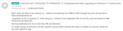 Windows 11系统上登陆某些射击游戏会触发BattlEye而被封号(2)
