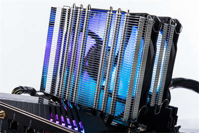 SilverStone Hydrogon D120 ARGB 塔扇开箱测试 / 双塔 6 热管 双 120mm 风扇-S(35)