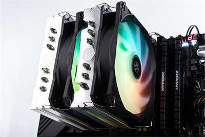 SilverStone Hydrogon D120 ARGB 塔扇开箱测试 / 双塔 6 热管 双 120mm 风扇-S(29)