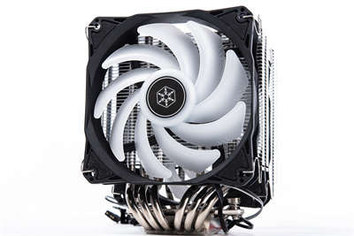 SilverStone Hydrogon D120 ARGB 塔扇开箱测试 / 双塔 6 热管 双 120mm 风扇-S(4)