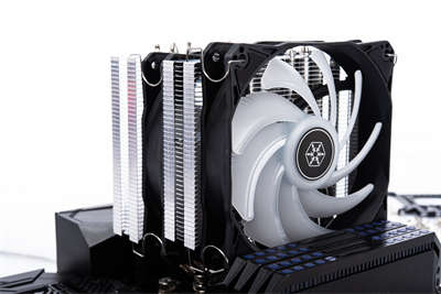 SilverStone Hydrogon D120 ARGB 塔扇开箱测试 / 双塔 6 热管 双 120mm 风扇-S(26)