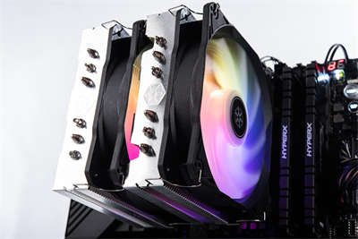 SilverStone Hydrogon D120 ARGB 塔扇开箱测试 / 双塔 6 热管 双 120mm 风扇-S